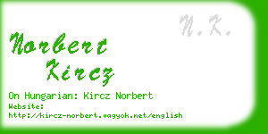 norbert kircz business card